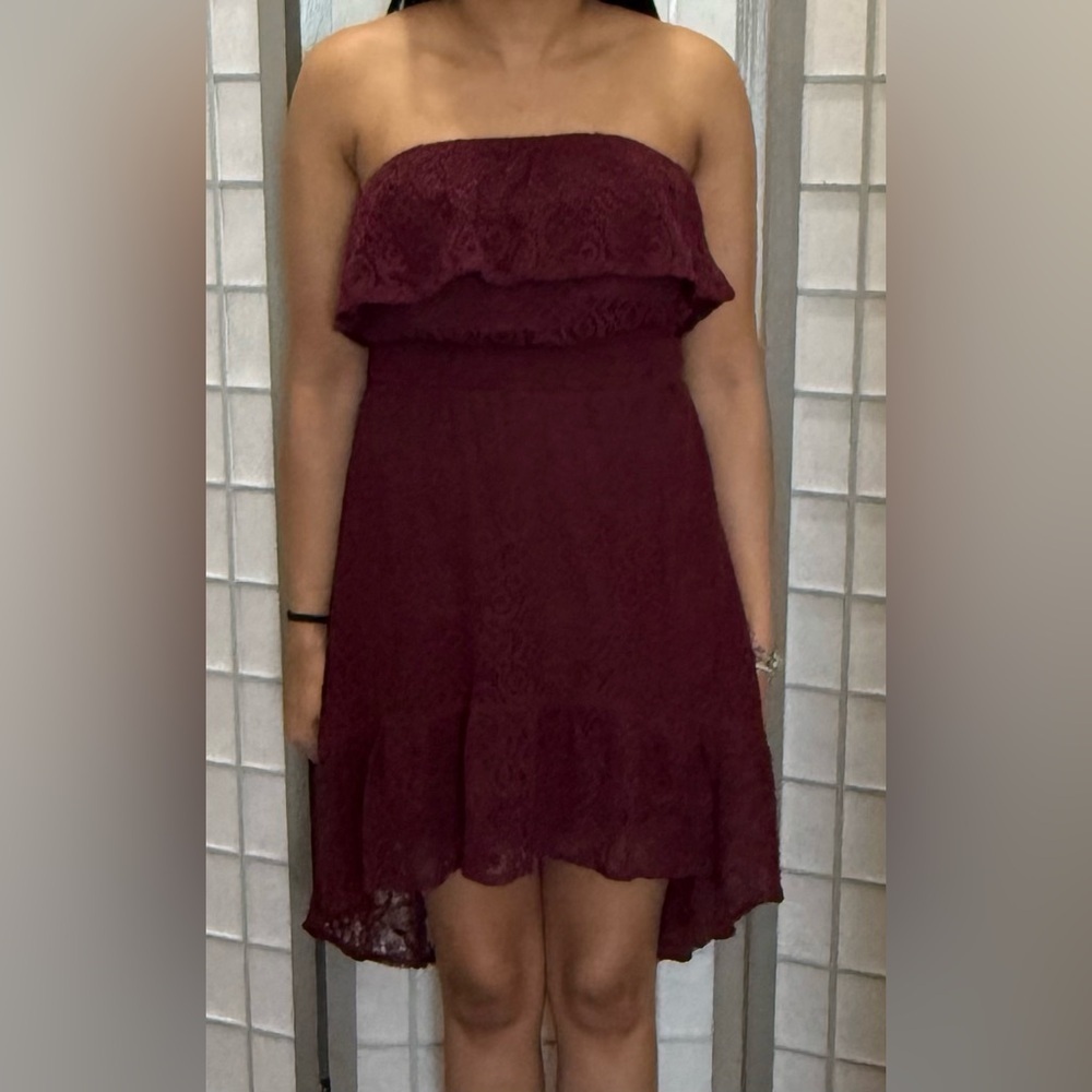 Lace dress - Burgundy Wine Colour